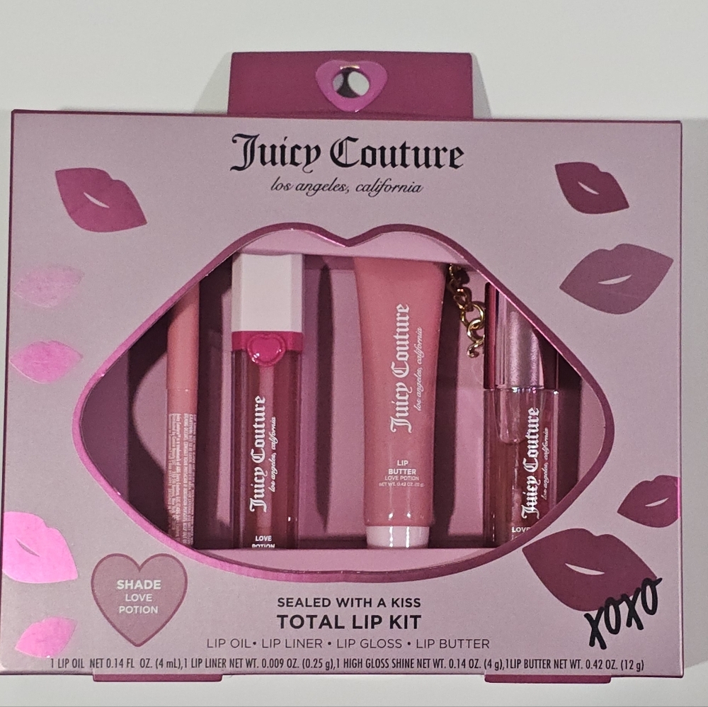 Juicy Couture Sealed With A Kiss Lip Kit Pink Shade Love Potion Gift For Her